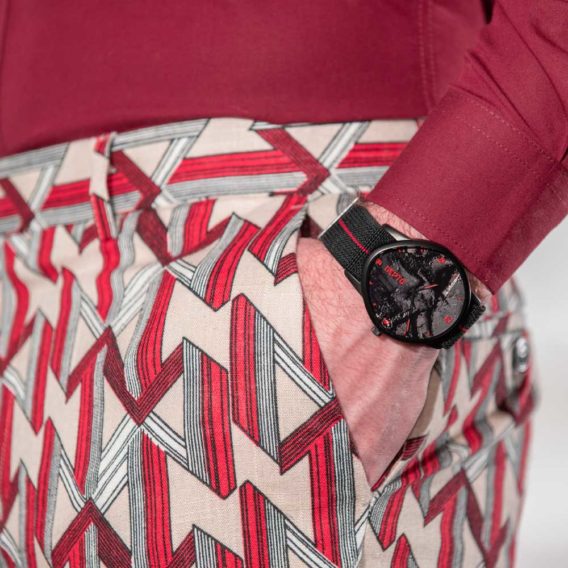 Nepto Montre Dark Side – Nato Nylon Noir/Rouge