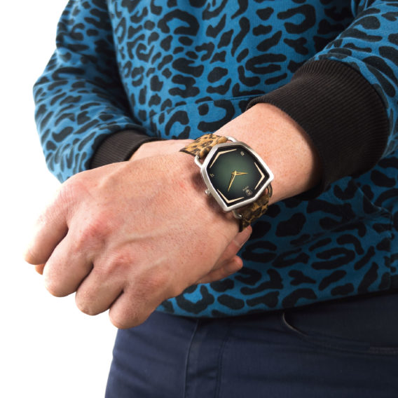 Nepto Montre Green Spectra – Cuir Léo Brun