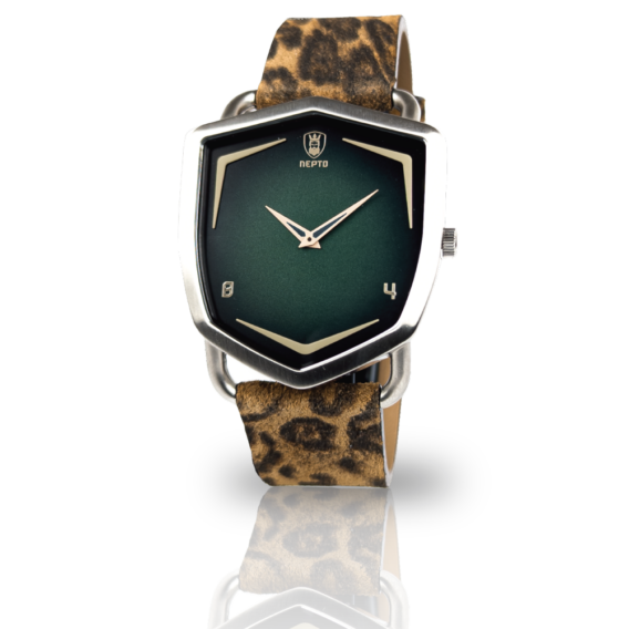 nepto Montre Green Spectra – Cuir Léo Brun