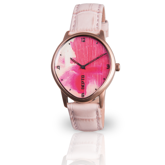 nepto Montre Pink Brush – Cuir Rose Croco