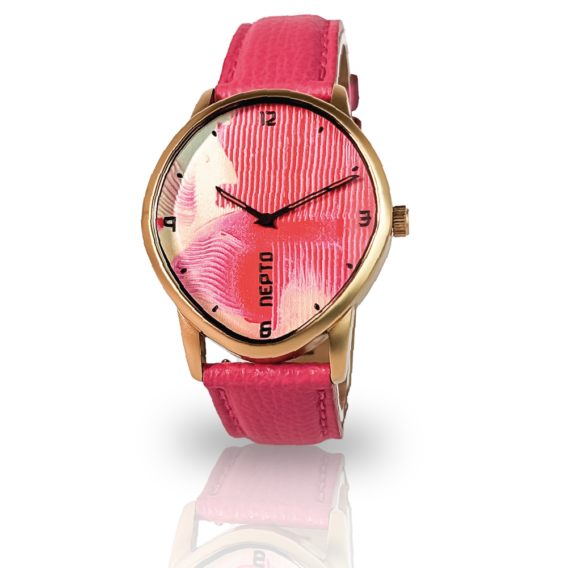 nepto Montre Pink Brush – Cuir Rose Passion