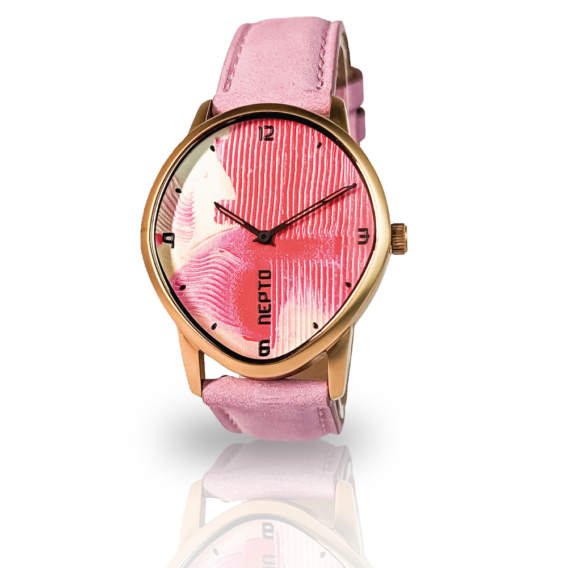 nepto Montre Pink Brush – Cuir Rose Patagonia