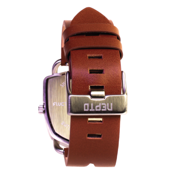 Nepto Montre White Reverso – Cuir Perforé Marron
