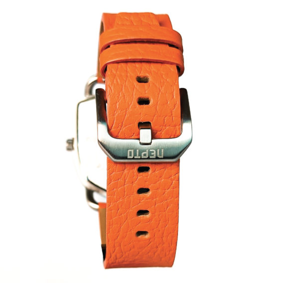 Nepto Montre White Reverso – Cuir St Alce Orange