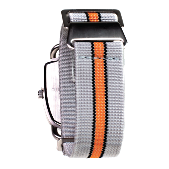 Nepto Montre White Reverso – Nato Nylon Gris/Orange