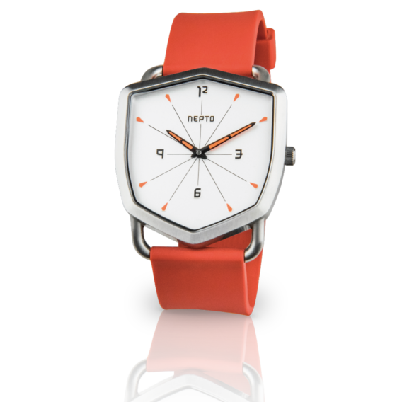 nepto Montre White Reverso – Silicone Rouge