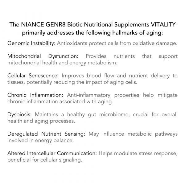 Niance GENR8® BIOTIC Compléments Nutritionnels VITALITÉ