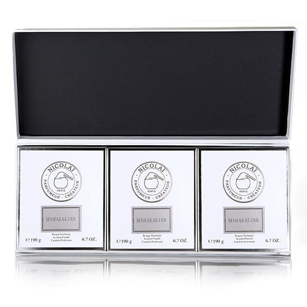 nicolaï Coffret bougies 3x190g Maharadjah