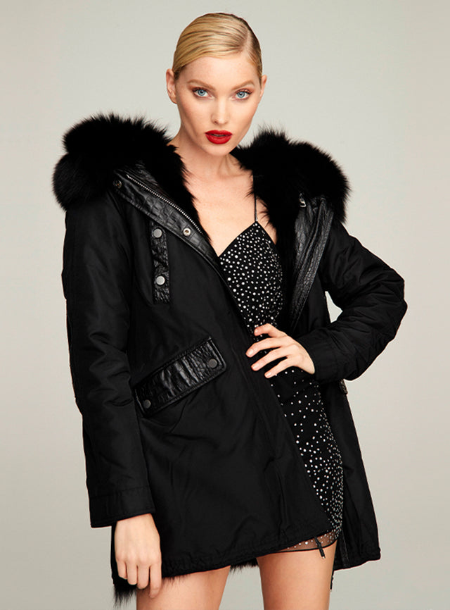 nicole benisti BELLEVILLE PARKA DOUBLÉE DE FOURRURE