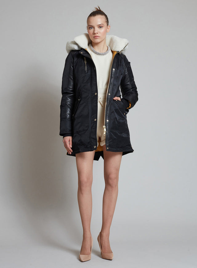 nicole benisti CHELSEA PARKA À FINITIONS EN SHEARLING