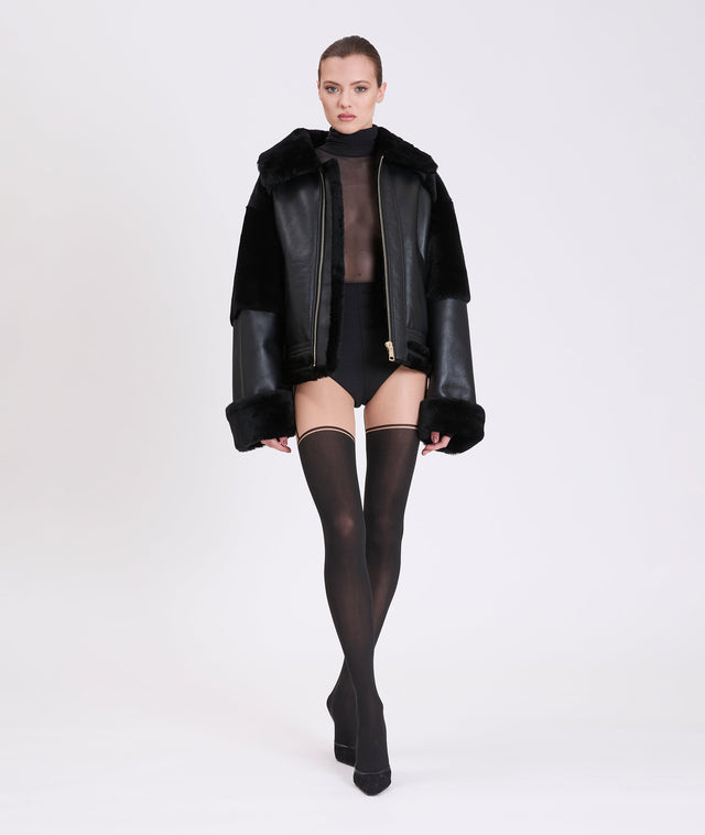 nicole benisti ELEANOR VESTE EN CUIR DE MOUTON VÉRITABLE