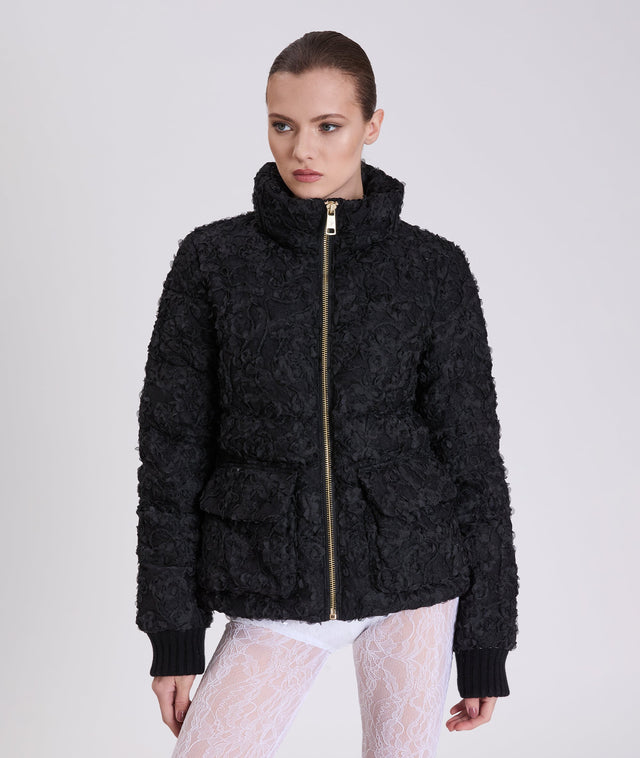 Nicole Benisti LORALAI EN DENTELLE FLORALE VESTE BOMBER EN DENTELLE FLORALE