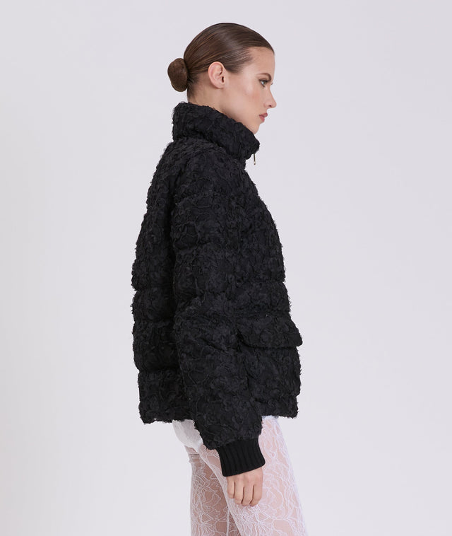 Nicole Benisti LORALAI EN DENTELLE FLORALE VESTE BOMBER EN DENTELLE FLORALE