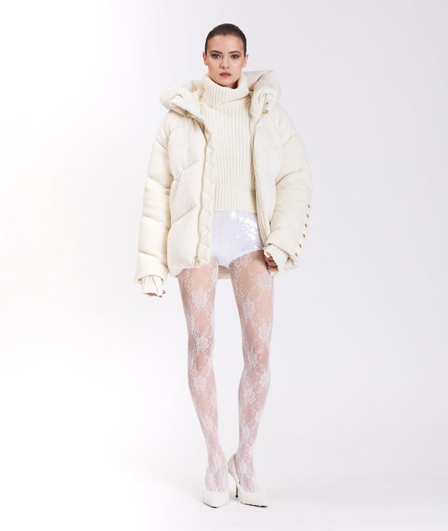 Nicole Benisti MONTAGUE CACHEMIRE VESTE PUFFER EN CACHEMIRE TRICOTÉE