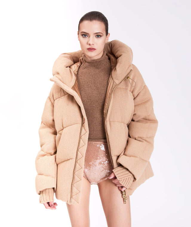 Nicole Benisti MONTAGUE CACHEMIRE VESTE PUFFER EN CACHEMIRE TRICOTÉE