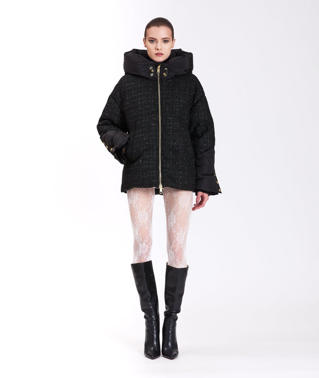 nicole benisti MONTAGUE TWEED VESTE REMBOURRÉE EN TWEED