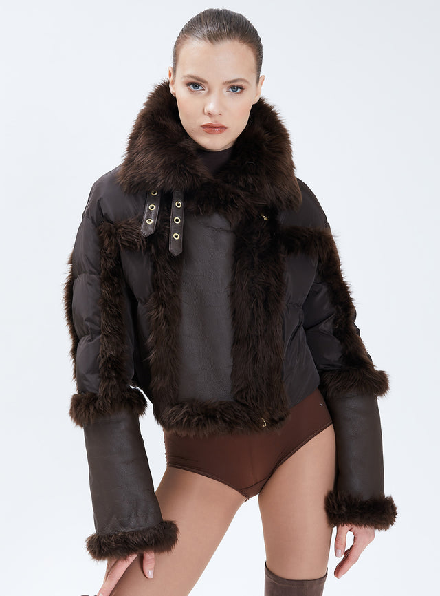 Nicole Benisti MONTANA VESTE EN SHEARLING CHEVEUX LONGS