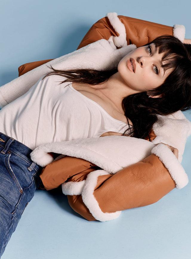 Nicole Benisti MONTANA VESTE REMBOURRÉE COURTE EN SHEARLING