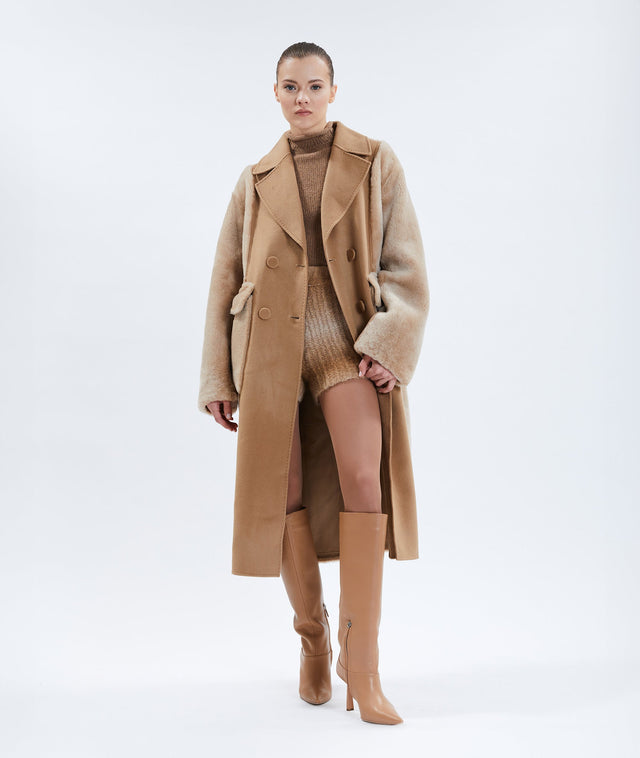 Nicole Benisti LAUREN VESTE MIDI EN SHEARLING
