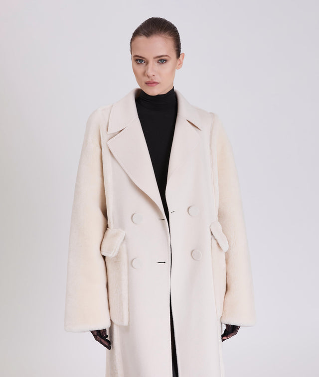 Nicole Benisti LAUREN VESTE MIDI EN SHEARLING