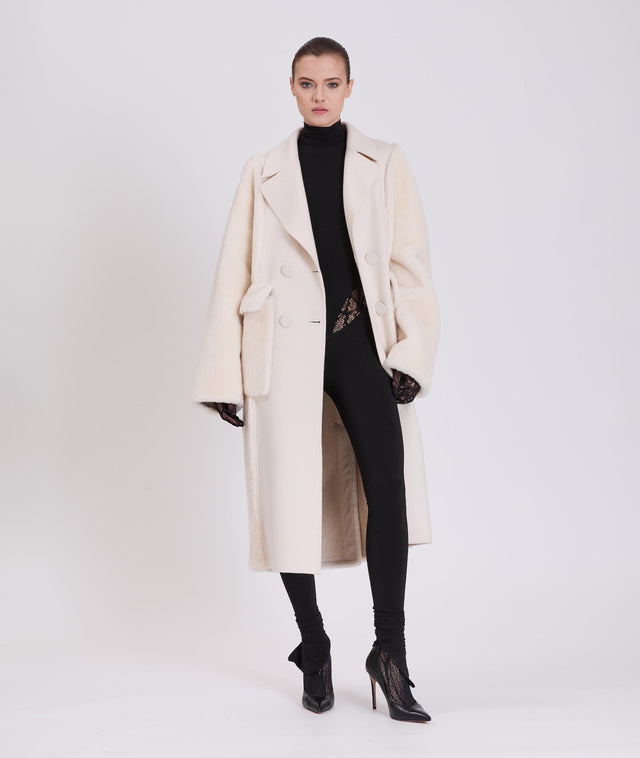 Nicole Benisti LAUREN VESTE MIDI EN SHEARLING