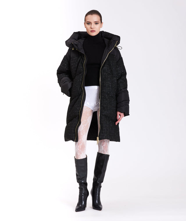 nicole benisti MIKAELA TWEED VESTE PUFFER EN TWEED