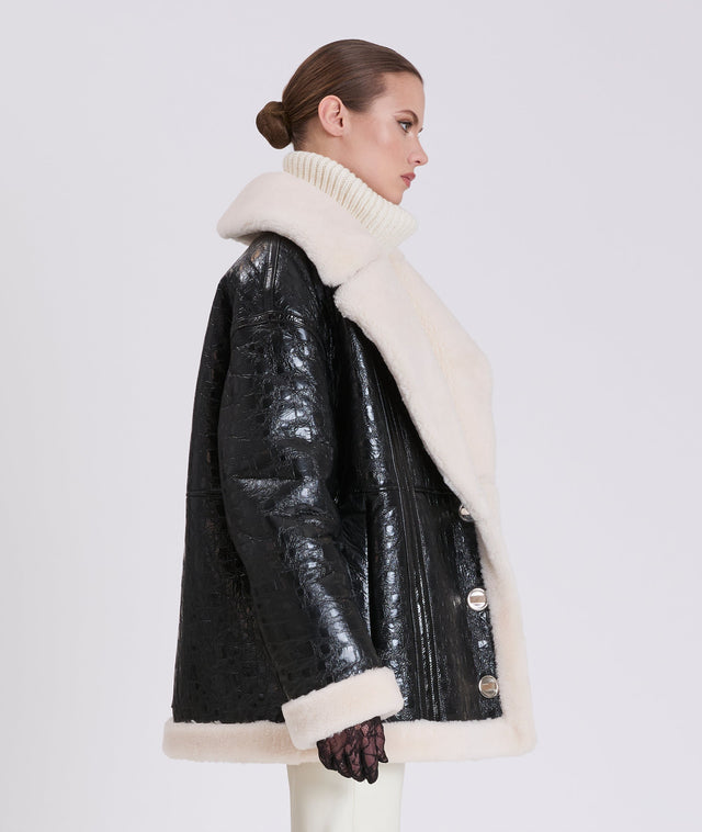 Nicole Benisti OISEAU VESTE EN MOUTON
