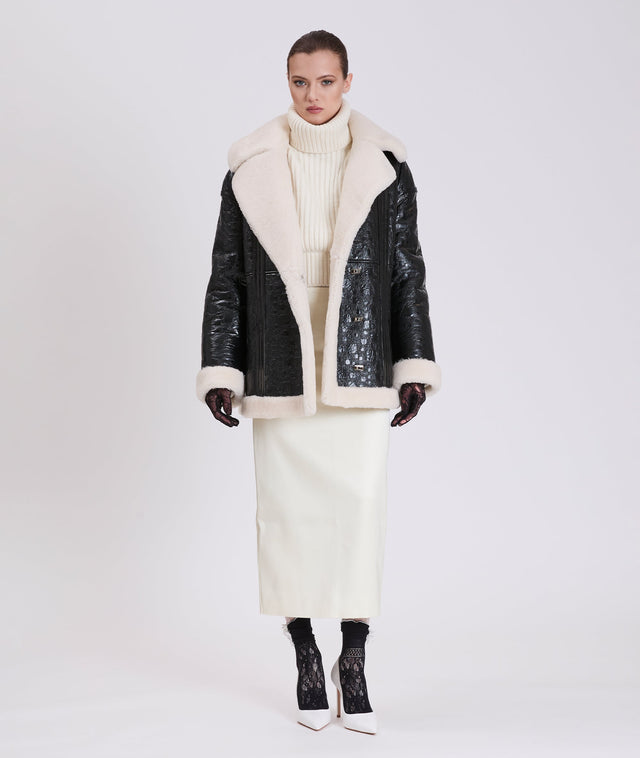 nicole benisti OISEAU VESTE EN MOUTON