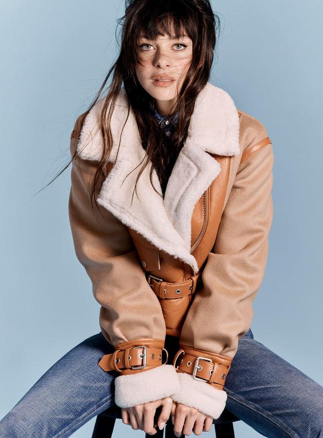 nicole benisti VICTORIA VESTE DE MOTARD EN CACHEMIRE