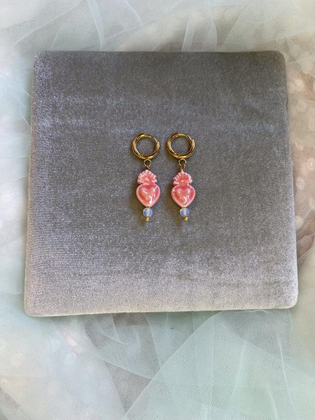 Nina Des Criquets Boucles D'oreilles "LALY" Roses