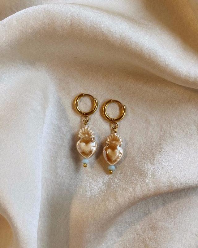Nina Des Criquets Boucles D'oreilles "LALY" Roses