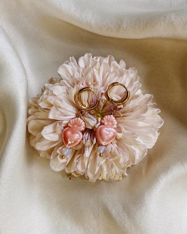 nina des criquets Boucles d'oreilles "LALY" Roses