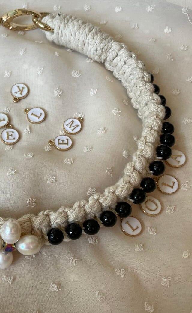 Nina Des Criquets Collier "GEORGES" Onyx Noire