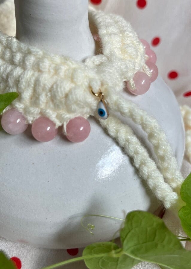 Nina Des Criquets Collier "LULU" Quartz Rose