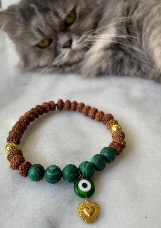 nina des criquets Collier "MOCHI" Malachite