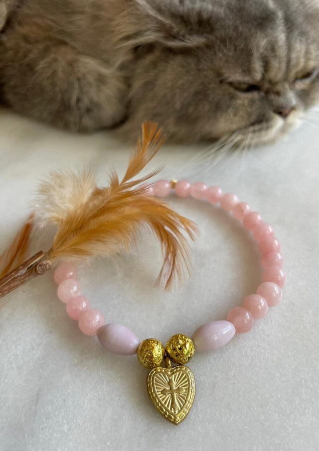 Nina Des Criquets Collier "MOCHI" Quartz Rose