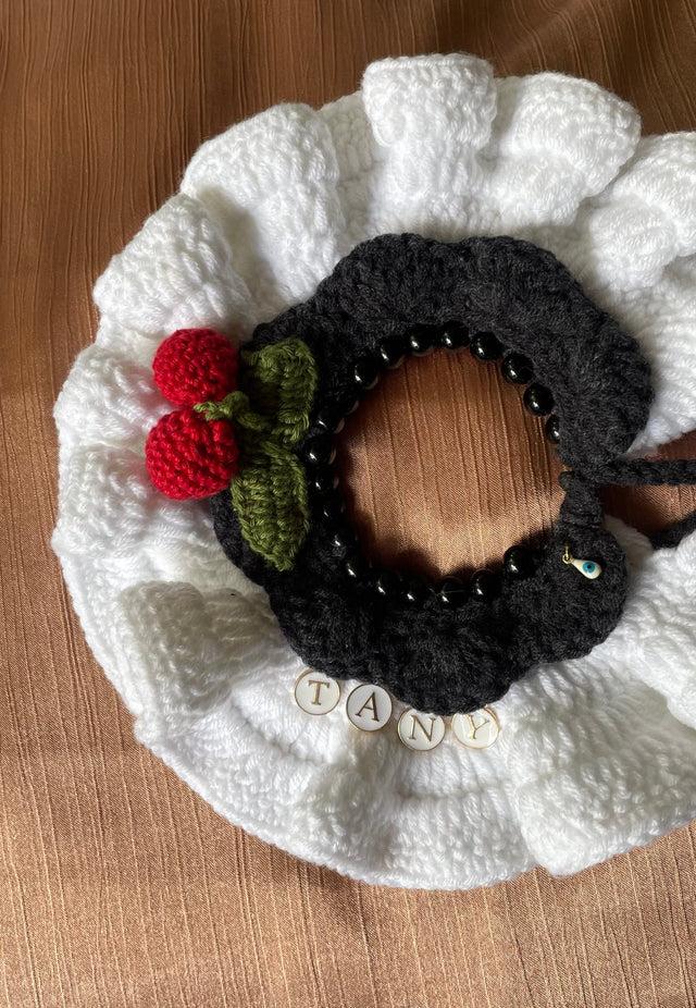Nina Des Criquets Collier "YVONNE" Onyx Noire