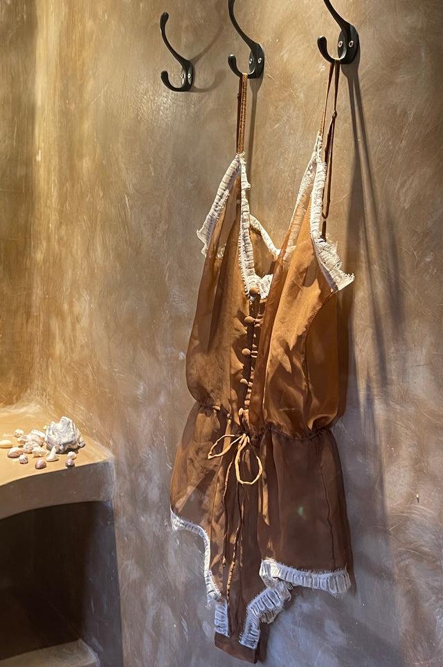 Nina Des Criquets Combi Short "ALIKI" Café