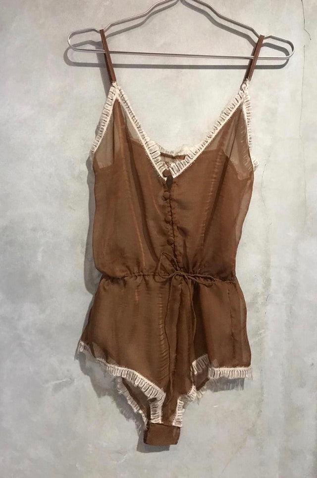 nina des criquets Combi Short "ALIKI" Café