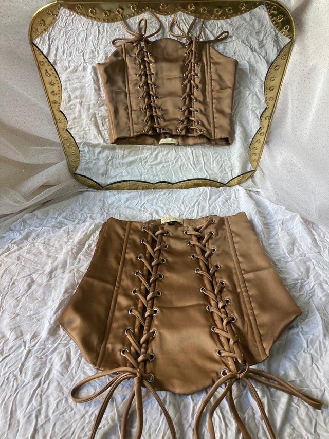 Nina Des Criquets Corset "LÉOPOLDINE" Camel