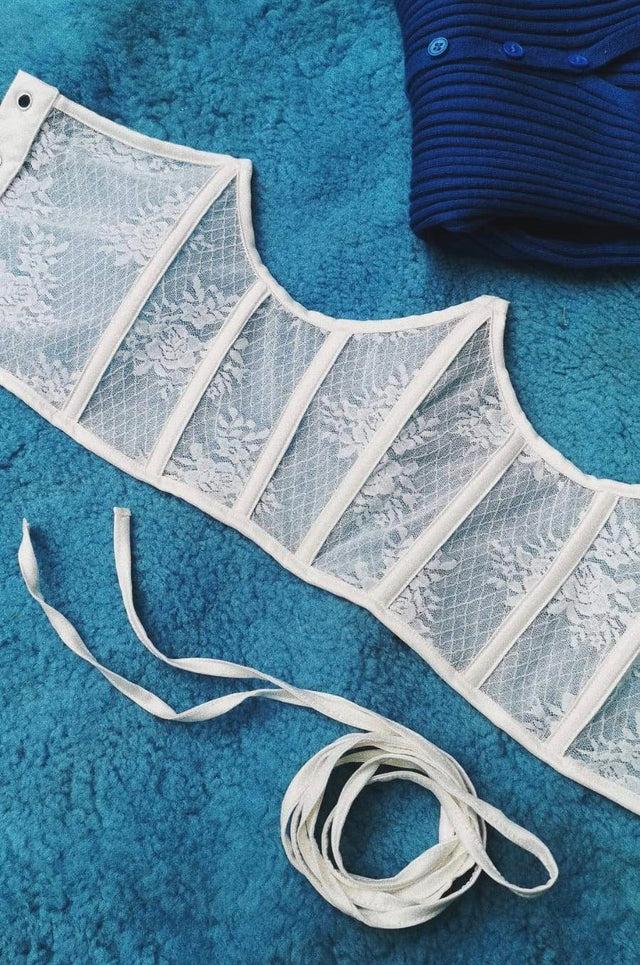 Nina Des Criquets Corset "NÉGRONI" Blanc