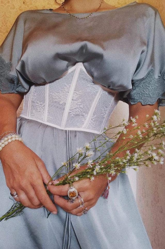 nina des criquets Corset "NÉGRONI" Blanc