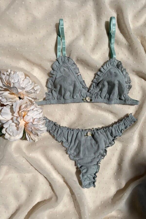 nina des criquets Définir "LOUISETTE" Vert Sauge