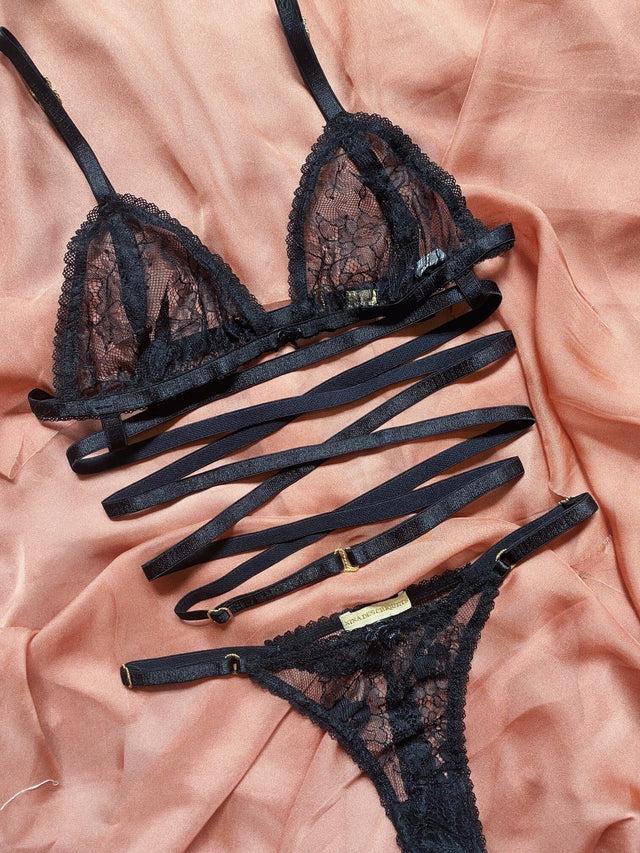 nina des criquets Ensemble "CAPUCINE" Noir