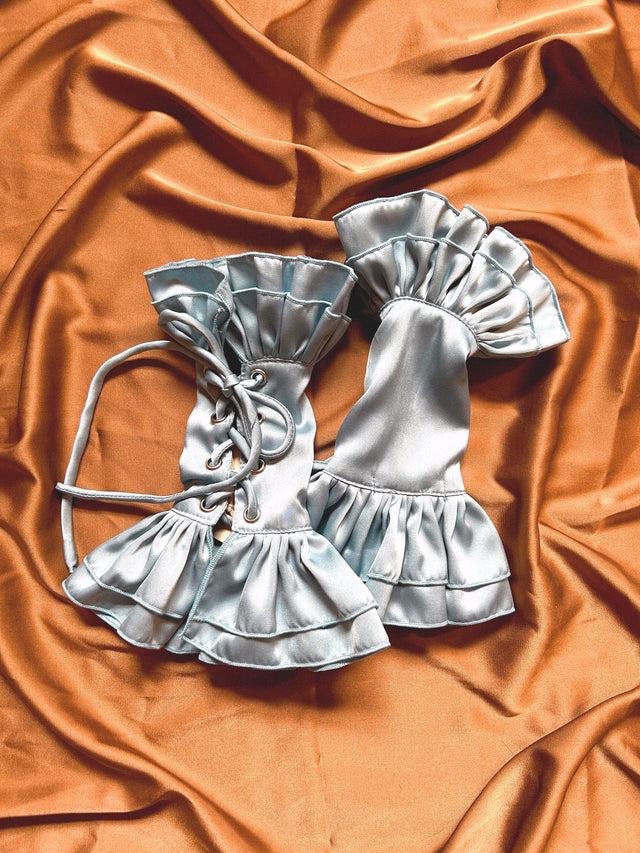 nina des criquets Manchettes "JULIETTE" Bleu