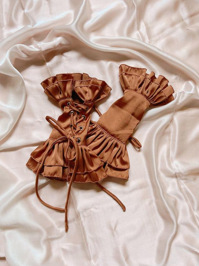 nina des criquets Manchettes "JULIETTE" Terra Cotta