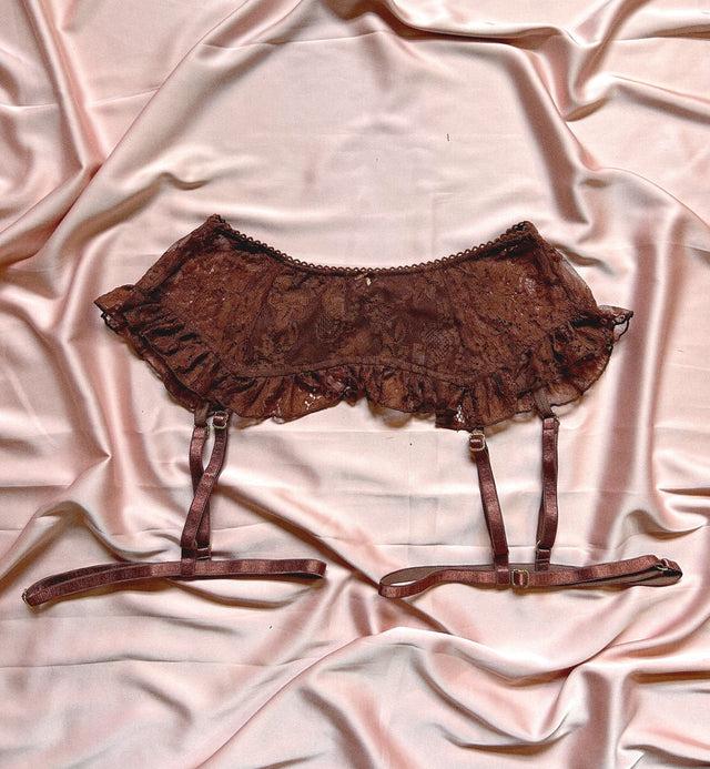 nina des criquets Porte-Jarretelles "FANNY" Chocolat