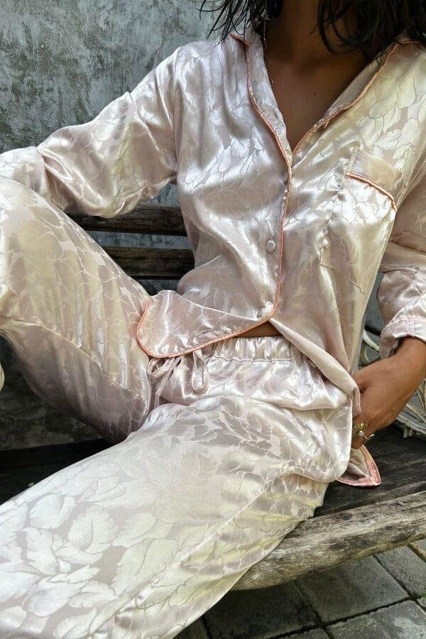 nina des criquets Pyjama "CHARLOTTE" Feuille pivoine