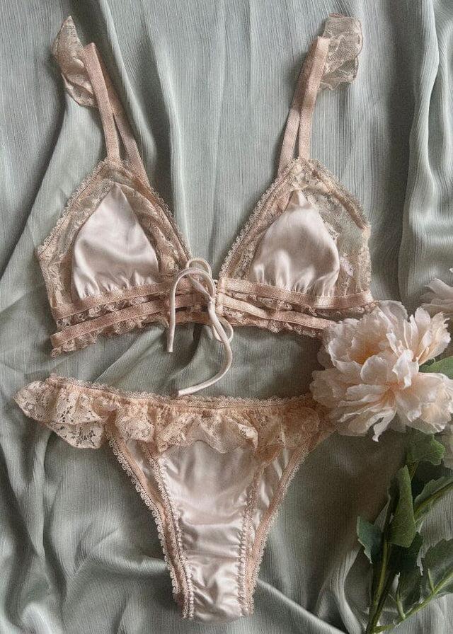 nina des criquets SET "AMBRE" rose crème