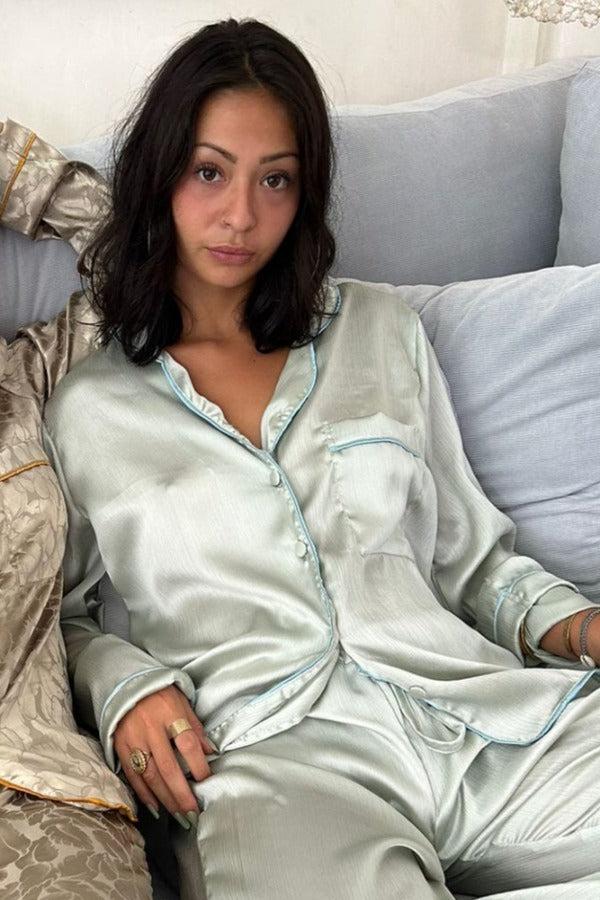 Nina Des Criquets Pyjama "CHARLOTTE" Feuille De Sauge